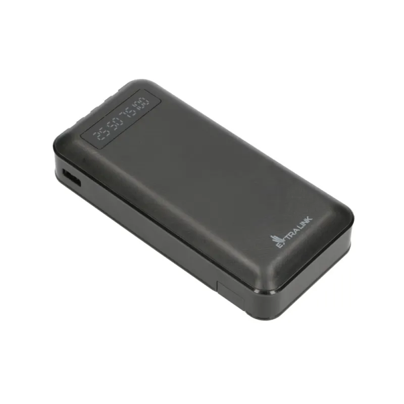 Extralink EPB-084 Powerbank 20000mAh Siyah, Taşınabilir Şarj Cihazı, USB-C