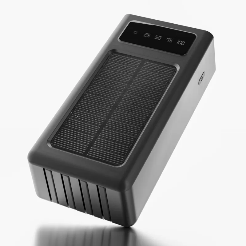 Extralink EPB-093 30000mAh Siyah Powerbank, Solar Powerbank, USB-C