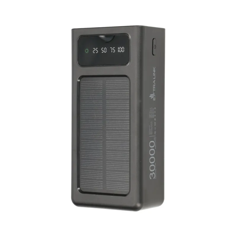 Extralink EPB-093 30000mAh Preto Powerbank Solar Power bank, USB-C