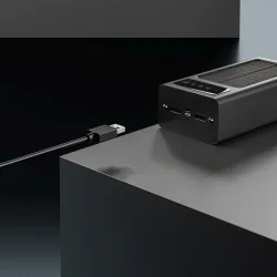 Extralink EPB-093 30000mAh Siyah Powerbank, Solar Powerbank, USB-C