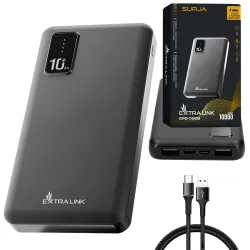 Extralink EPB-098B 10000mAh Schwarz Powerbank Power bank, USB-C