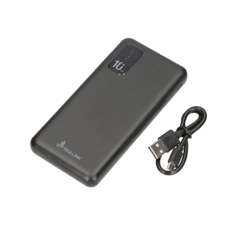 Extralink EPB-098B 10000mAh Black Powerbank Power bank, USB-C