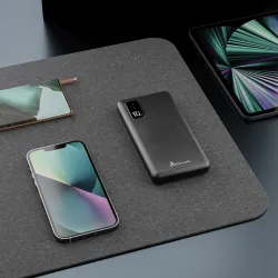 Extralink EPB-098B 10000mAh Czarny Powerbank Power bank, USB-C