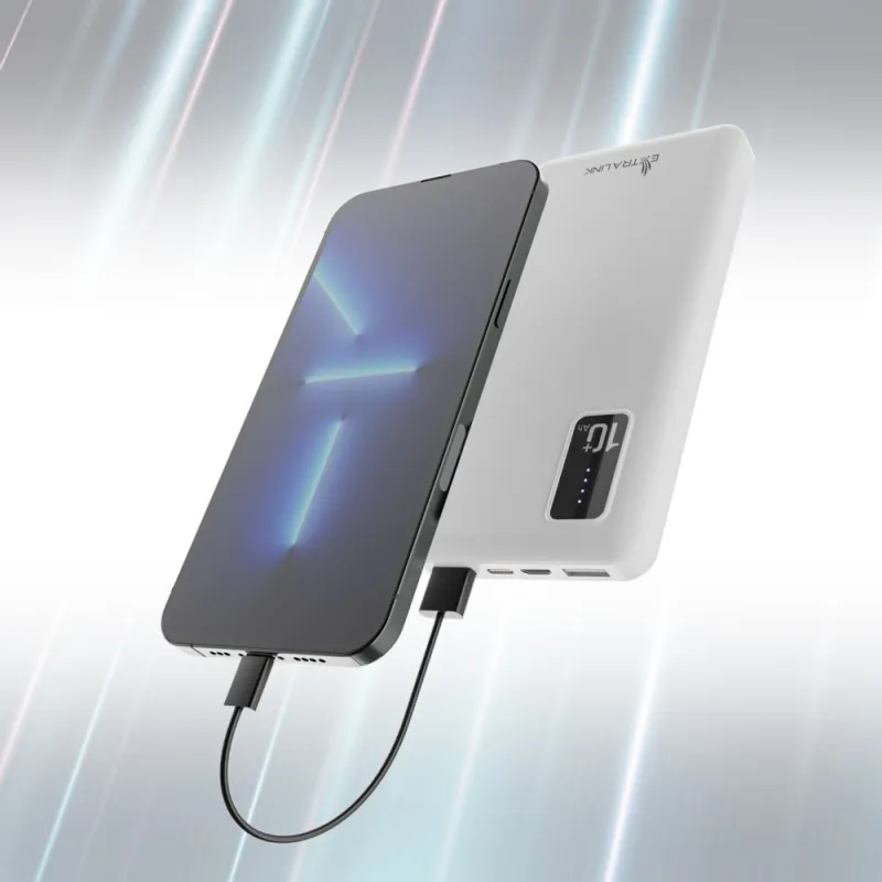 Extralink EPB-098W 10000mAh Bianco Powerbank Power bank, USB-C