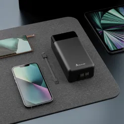 Extralink EPB-124 30000mAh Schwarz Powerbank Power bank, Fast Charging, USB-C