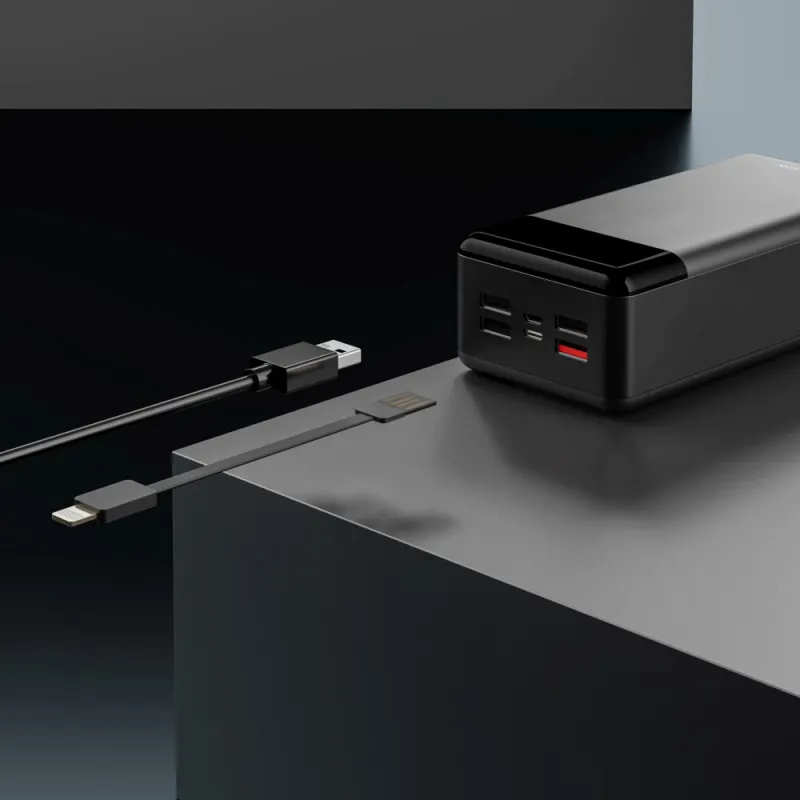 Powerbank Extralink EPB-124 30000mAh Черный, Быстрая Зарядка, USB-C