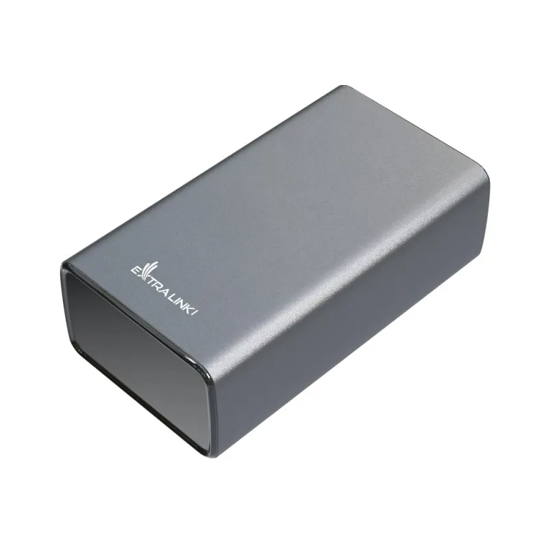 Extralink EPB-127 30000mAh Silver Powerbank Power bank, 65W PD, USB-C