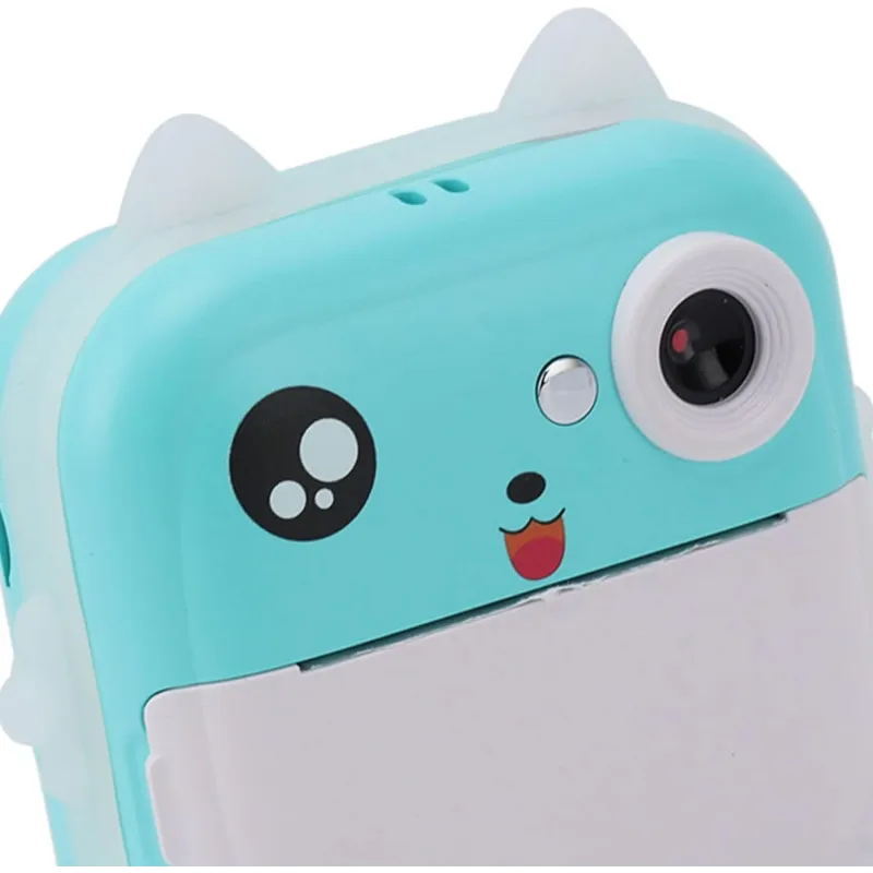 Extralink EPP-004 Modrá Mini termotiskárna s fotoaparátem 3 role termopapíru, 2,5" LCD displej, Bluetooth, USB-C, 1000 mAh