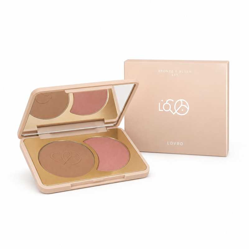 LOVRO BRONZE & BLUSH SET PRASOWANY BRONZER I RÓŻ DO MODELOWANIA TWARZY 5G - Imagem 2