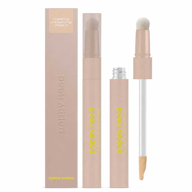 POPPY HEAD EYECE CREAM BRIGHTENING AND CORRECTING CONCEALER ROZŚWIETLAJĄCO-KORYGUJĄCY KOREKTOR POD OCZY 05 SUNSET SORBET - Изображение 2