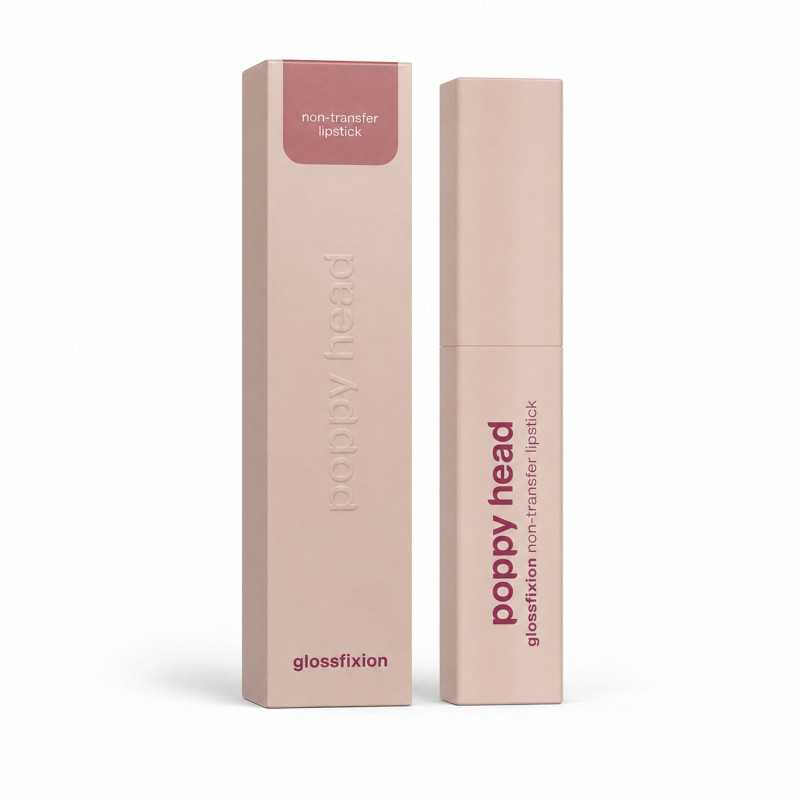 POPPY HEAD NON TRANSFER LIPSTICK GLOSSFIXION ZASTYGAJĄCA PŁYNNA POMADKA DO UST O WINYLOWYM ZAKOŃCZENIU 02 ROSIT - Изображение 2
