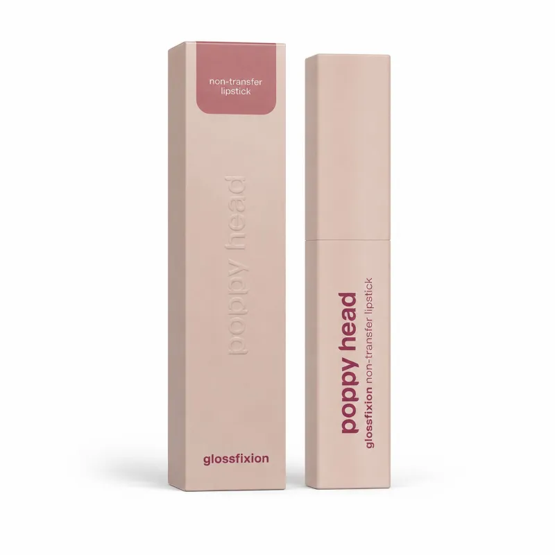 POPPY HEAD NON TRANSFER LIPSTICK GLOSSFIXION ZASTYGAJĄCA PŁYNNA POMADKA DO UST O WINYLOWYM ZAKOŃCZENIU 02 ROSIT - Imagen 2
