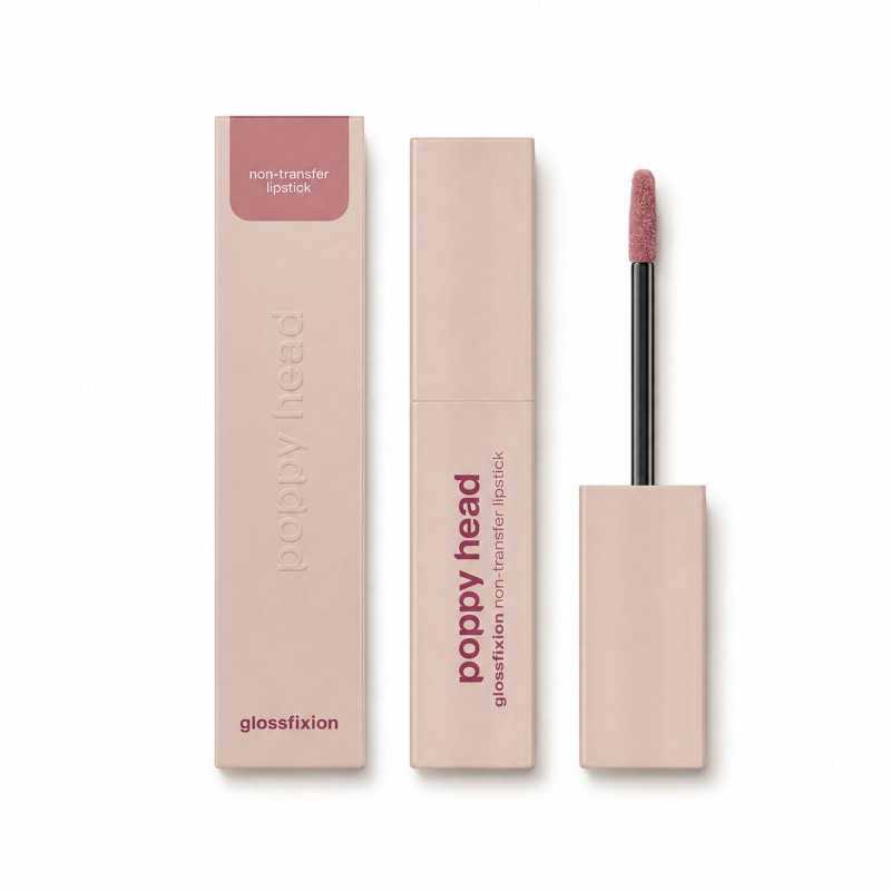 POPPY HEAD NON TRANSFER LIPSTICK GLOSSFIXION ZASTYGAJĄCA PŁYNNA POMADKA DO UST O WINYLOWYM ZAKOŃCZENIU 02 ROSIT - Изображение 3