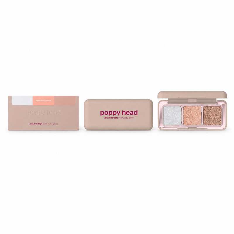 POPPY HEAD JUST ENOUGH EVERYDAY GLOW EYESHADOW PALETTE PALETA BŁYSZCZĄCYCH CIENI DO POWIEK 4,8G - Изображение 2