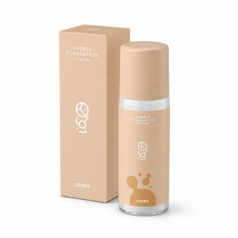 LOVRO BUBBLE FOUNDATION PODKŁAD O NAPOWIETRZONEJ, ROZŚWIETLAJĄCEJ FORMULE 04 SUNNY 50ML - Imagem 2