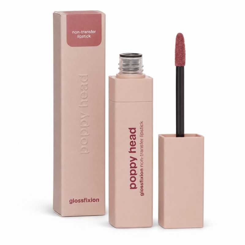 POPPY HEAD NON TRANSFER LIPSTICK GLOSSFIXION ZASTYGAJĄCA PŁYNNA POMADKA DO UST O WINYLOWYM ZAKOŃCZENIU 03 KISSIT - Изображение 3