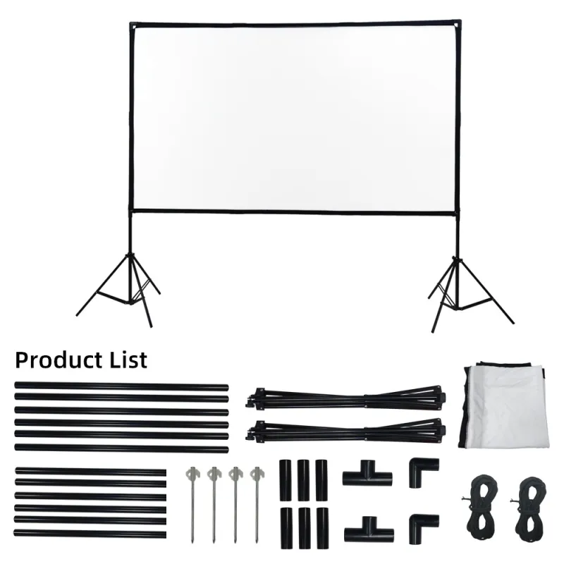 Extralink Foldable Projection Screen 84" PSF-84 Pantalla de proyección plegable 16:9, 186x105cm, blanco