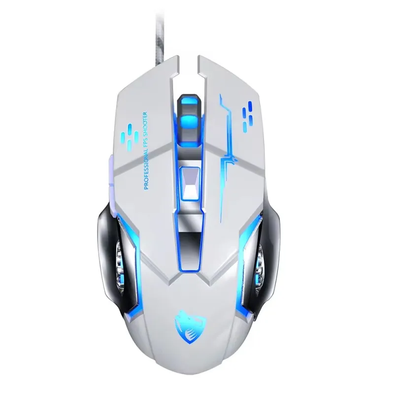 Extralink Gaming Mouse V6 Ratón para juegos cableado, óptico, 6400dpi, 6 botones, retroiluminación LED
