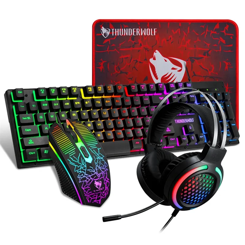 Extralink Gaming Set TF400 4in1 Set aus Tastatur + Maus + Pad + Kopfhörer LED-Hintergrundbeleuchtung