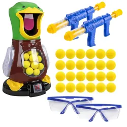 Extralink Hungry Duck Target shooting for child 2x gun, 24 balls, glasses