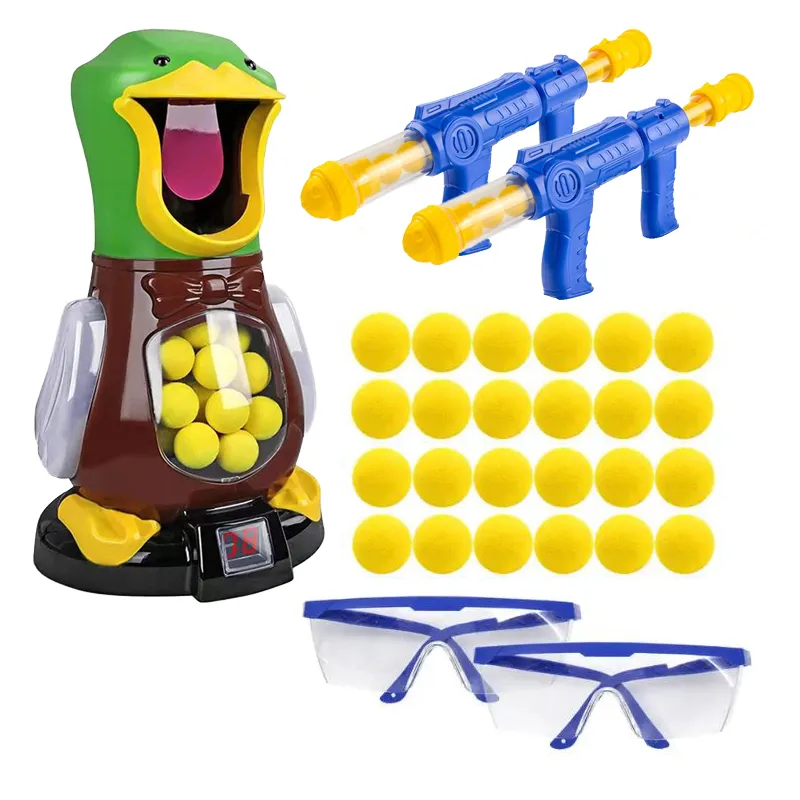 Extralink Hungry Duck Target shooting for child 2x gun, 24 balls, glasses