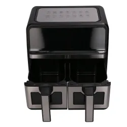 Extralink Home Air Fryer 9L Nera Friggitrice ad aria A doppio cestello, 2200W