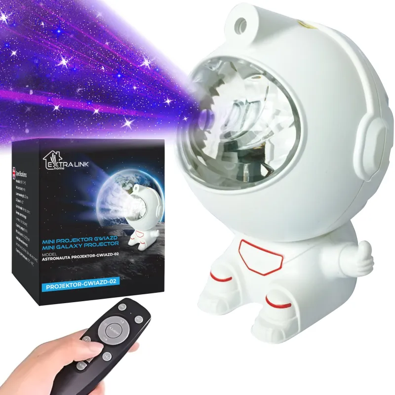 Extralink Home Projektor gwiazd MINI-S Lampka nocna, rzutnik dla dzieci, astronauta