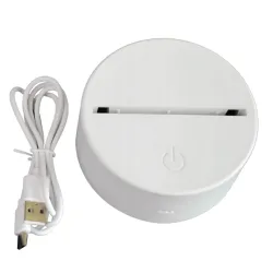 Extralink Home Lampka nocna miś serce 3D iluzja optyczna do sypialni USB