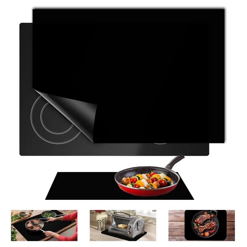 EXTRALINK HOME OCHRONNA MATA NA KUCHENKĘ INDUKCYJNĄ CZARNA 53X61 CM