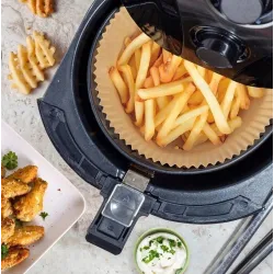 Extralink Home Papierowe wkłady do frytkownicy okrągłe, 16cm, 100 sztuk