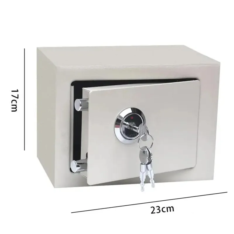 Extralink Home Cassaforte domestica cassetta di sicurezza per chiavi, cassaforte blindata, Bianco, S-404