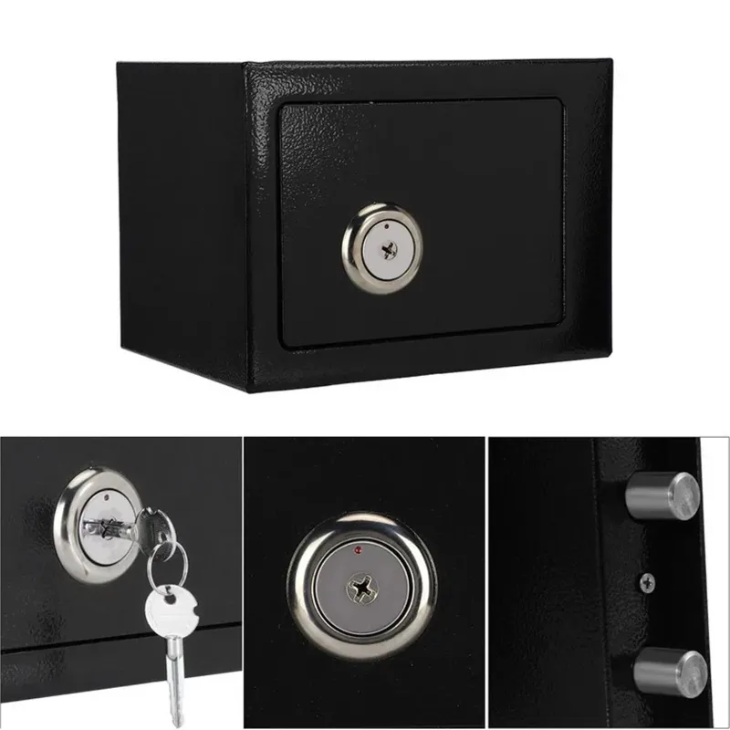 Extralink Home Home safe office, key box, safe deposit box, black, S-404