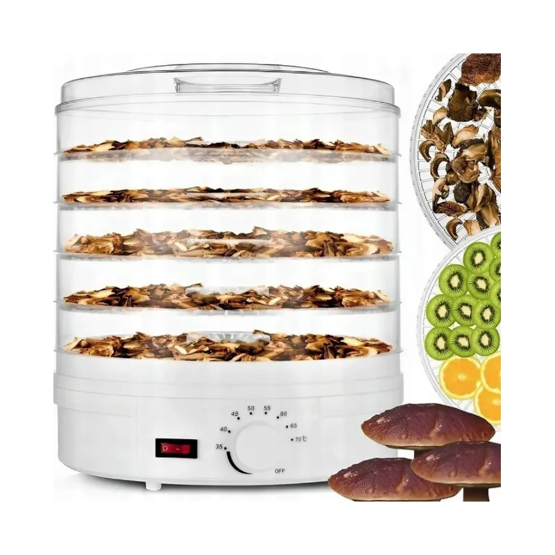 Extralink Home Suszarka do grzybów owoców warzyw ziół 500W + 5 sit 27cm, biała