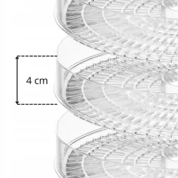 EXTRALINK HOME SUSZARKA DO GRZYBÓW OWOCÓW WARZYW ZIÓŁ SPOŻYWCZA DUŻA MOCNA PRO 500W + 5 SIT 27CM BIAŁA