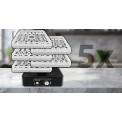 Extralink Home Suszarka do grzybów owoców warzyw żywności 500W + 5 sit 27,5cm, czarna