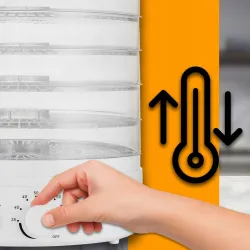 Extralink Home Suszarka spożywcza do grzybów owoców warzyw 500W + 6 sit 28cm, biała