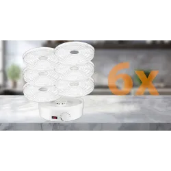 Extralink Home Suszarka spożywcza do grzybów owoców warzyw 500W + 6 sit 28cm, biała