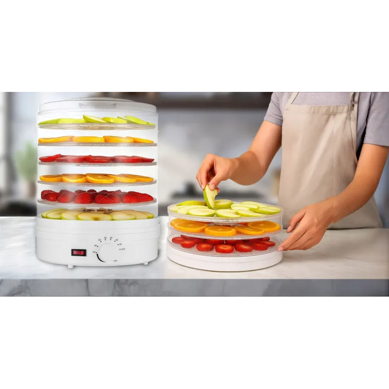 Extralink Home Suszarka spożywcza do grzybów owoców warzyw 500W + 6 sit 28cm, biała