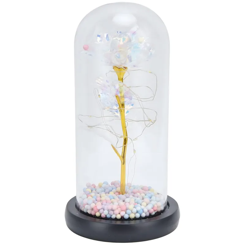 Eternal Rose in Glass Extralink Home, White LED Light