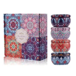 EXTRALINK HOME ZESTAW 4 SZT ŚWIEC SOJOWYCH ZAPACHOWE ŚWIECE DEKARACYJNE NA PREZENT + BOX W-1505