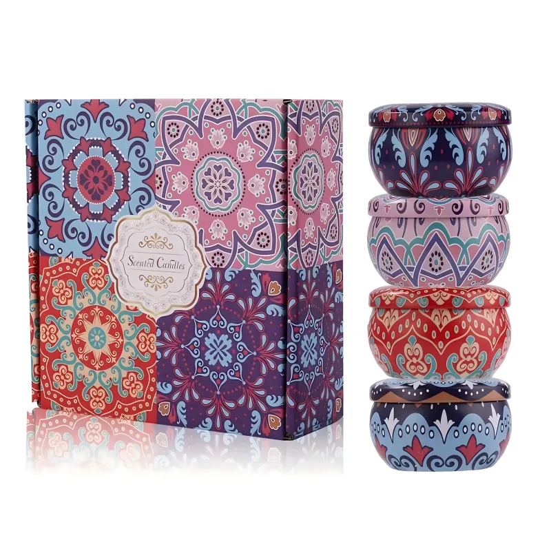 Extralink Home Zestaw 4 szt świec sojowych zapachowe świece dekaracyjne na prezent + box