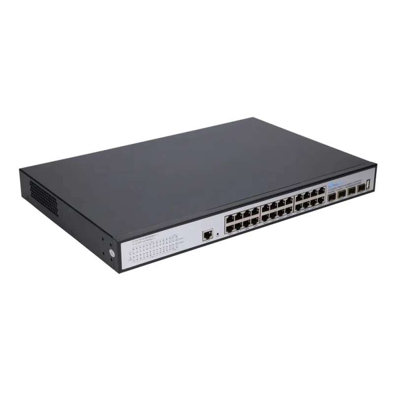 Extralink Hypnos Pro Switch 24x RJ45 1000Mb/s PoE, 4x SFP+, L3, verwalteter, 450W