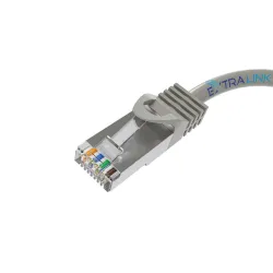 Extralink Kat.5e UTP CCA 1m Patchcord LAN Miedziowany Kabel sieciowy skrętka, PVC