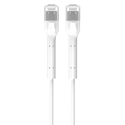 EXTRALINK LAN PATCHCORD CAT.6 U/FTP 3M 1GBIT BENDABLE BOOTED FOILED TWISTED PAIR BARE COPPER WHITE