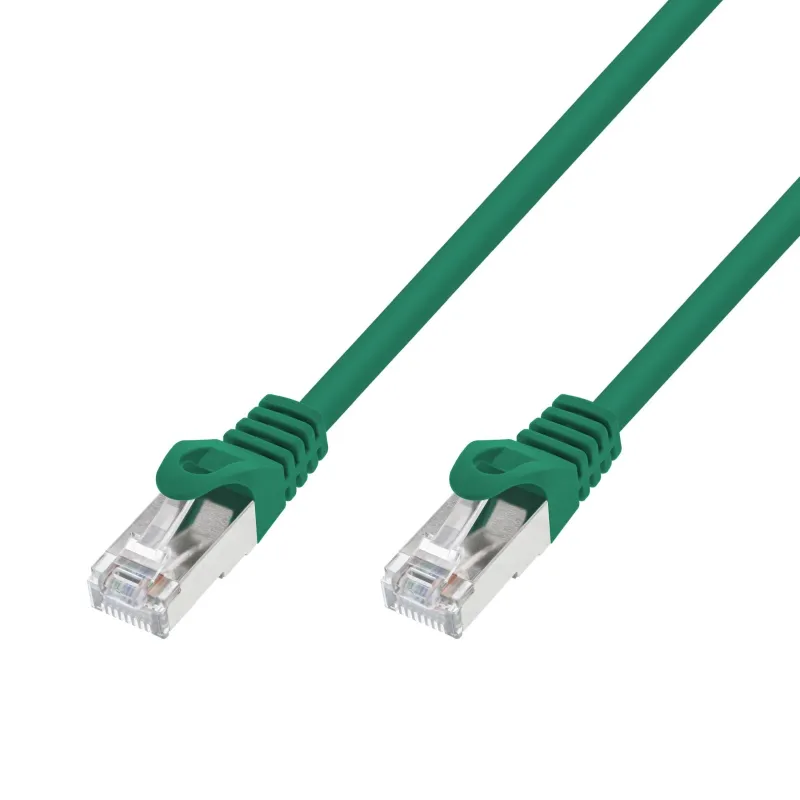 Extralink Cat.7 S/FTP 1m 20G Green Patch Cord LAN, Copper Network Cable Twisted Pair