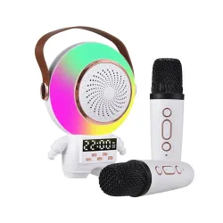 Extralink Kids Astro LED Karaoke Wireless Speaker Dual Microphone White