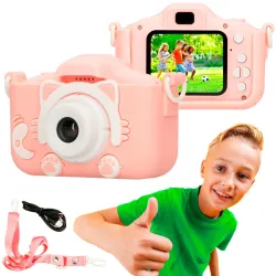 Extralink Kids Kamera H27 Single Pink Digitalkamera, 1080P 30fps, 2.0" Display
