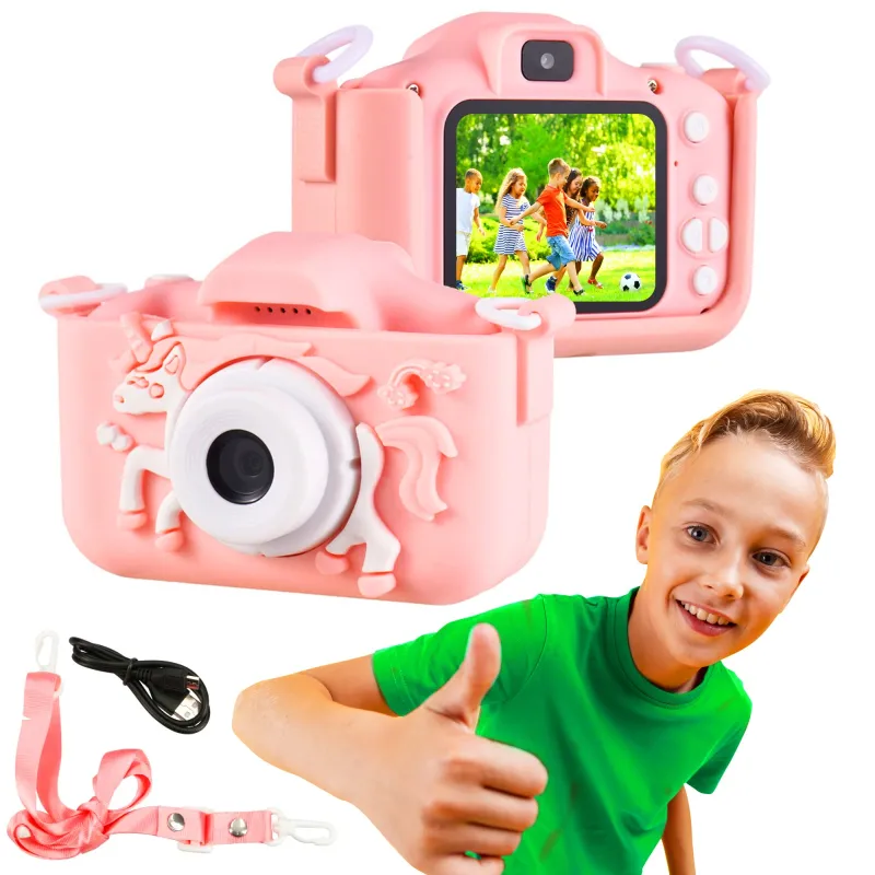 Extralink Kids Camera H29 Single Růžová Digitální fotoaparát 1080P 30 snímků za sekundu, 2,0" displej