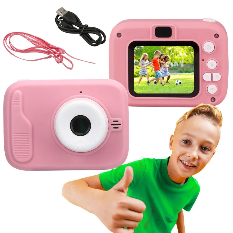 Extralink Kids Camera H35 Single Pink Digital Camera, 1080P 30fps, 2.0" Display