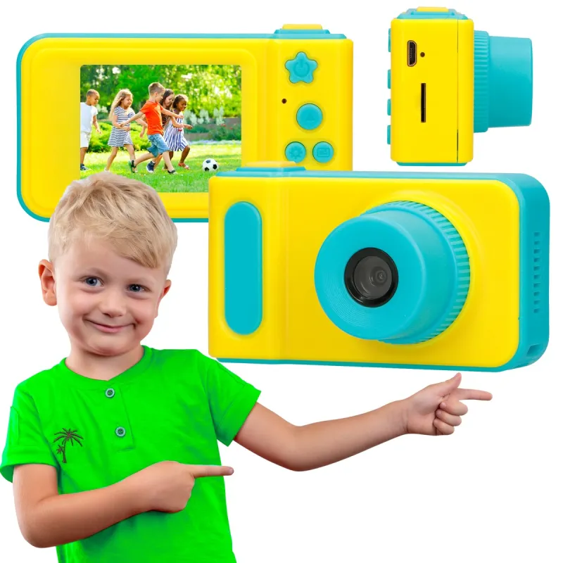 Extralink Kids Camera H8 Niebieski Aparat cyfrowy 1080P 30fps, wyświetlacz 2.0"